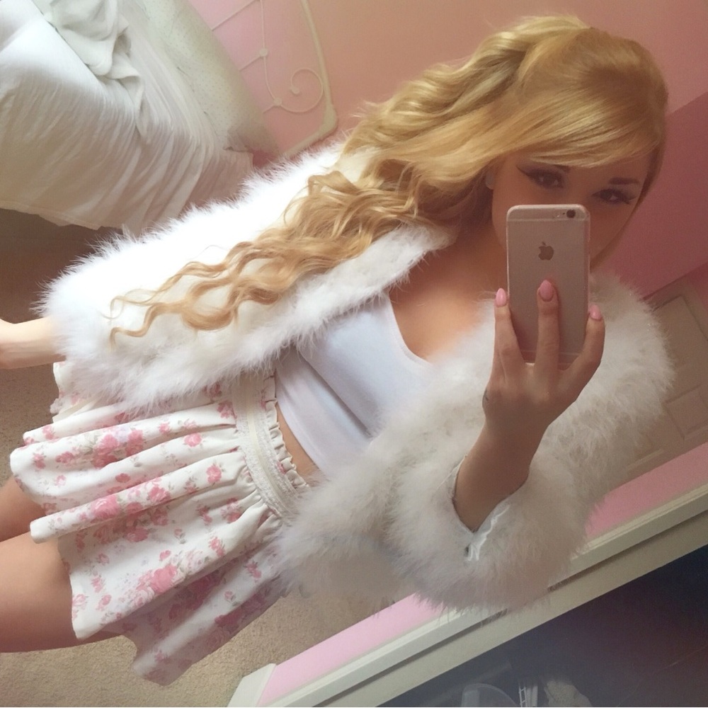 100% Real Feather Vintage Jacket Size Small